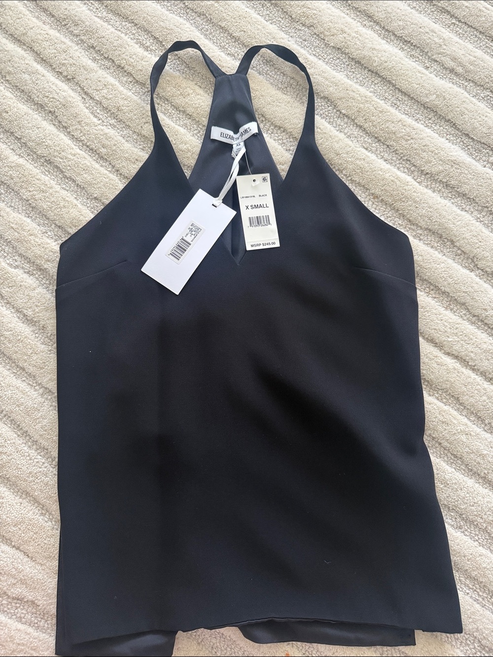 Elizabeth and James Black Racerback Cami Tank